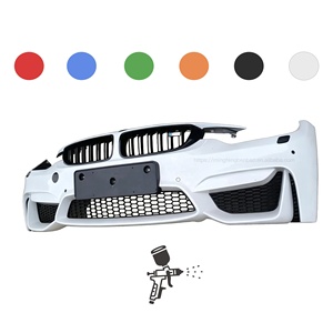 Pintado a juego, conjunto completo de parachoques delantero/trasero para <span class=keywords><strong>BMW</strong></span> M3 F80, <span class=keywords><strong>M4</strong></span> F82 Coupé F83 Convertible 2015-2020, usado, original. - Product Image 1