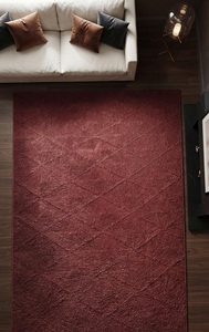 Textured Red Wool Jute Area <b>Rug</b> Handwoven Boho Farmhouse Carpet Accent for Bedroom Living Room <b>Rustic</b> Home Decor Natural Mat - Product Image 4