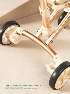 काले/खाकी/बेज डिचचबल फोल्डेबल एल्यूमीनियम मिश्र धातु उच्च कार्बन स्टील ऑक्साइड कपड़े पालतू जानवर छोटे मध्यम पालतू जानवरों के लिए - Product Image 3