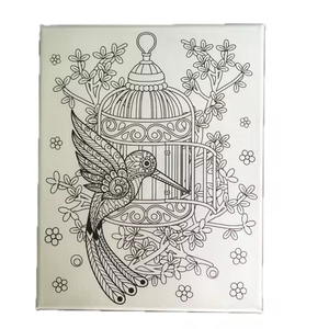ผืนผ้าใบสำหรับเด็ก ขนาด 12x16 นิ้ว พร้อมกรอบไม้สน ยืดติดโครงแล้ว พิมพ์ลายด้วย UV ผ้าโพลีคอตตอนสีขาว 380 กรัม ยี่ห้อ SHENGCHENG หนา 1.6 ซม. - Product Image 1