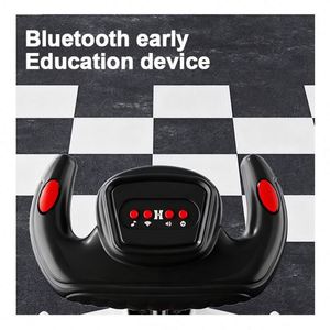 Voiture à pédales Bluetooth haute performance avec télécommande, structure spoiler jaune, alimentée par une batterie 12V4.5 - Product Image 3