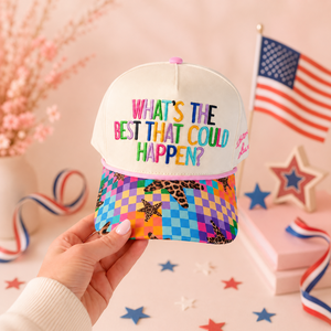 Gorra Deportiva Dymf de 5 Paneles con Bordado Colorido para Mujer, de Alta Calidad, Personalizada para Actividades al Aire Libre - Product Image 1