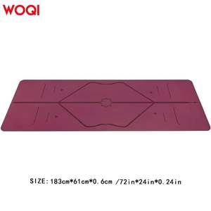 Esterilla de yoga Woqi de 6 mm de grosor, antideslizante, color rojo oscuro, rectangular, para ejercicios de fitness, gimnasio en casa, danza y entrenamiento. - Product Image 5
