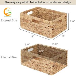 Custom Shape Water Hyacinth Caddy Handcrafted Utensil Organizer Multifunctional for Kitchen <b>Cheap</b> Price - Product Image 5