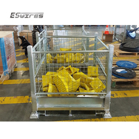 Paniers en fil métallique à mailles d'acier pour le transport et le stockage en entrepôt empilable et durable