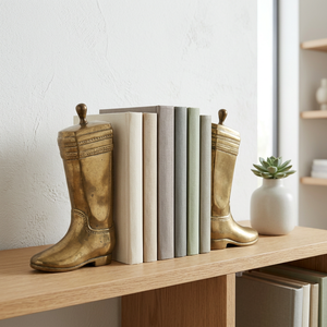 Sujetalibros de Metal con Forma de Zapatos en Latón Pulido AK, Sujetalibros Decorativos Modernos para Mesa, Sala de Estar, Hogar y Oficina - Product Image 3