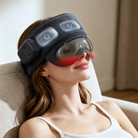 Casque de massage intelligent chauffant et automatique pour le cuir chevelu, 2-en-1, avec airbag pour la tête et les yeux, appareil de massage apaisant par pétrissage