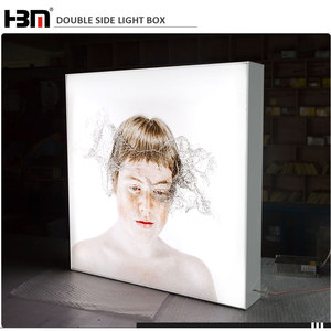 HBM Thương Hiệu Không Khung Cạnh Thắp Sáng Biểu Ngữ Đứng Triển Lãm Vải Led Ánh Sáng Hộp - Product Image 3