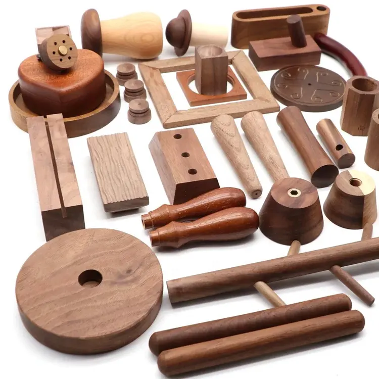 Factory Holzteile Part OEM CNC Machining Wooden Parts Walnut Bamboo Maple Wood Machining Services Wood Turning Cnc Parts