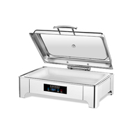 Vente en gros de chauffe-plats 9L en acier inoxydable rectangulaire hydraulique ensemble de buffet de chauffe-plats chauffe-plats de luxe pour hôtel