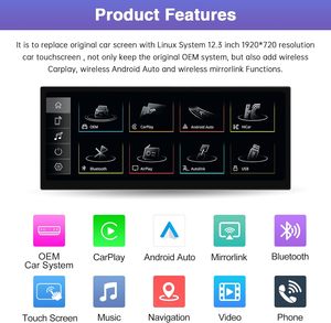 Écran multimédia Linux 12,3 pouces pour <span class=keywords><strong>Audi</strong></span> <span class=keywords><strong>Q3</strong></span> 2013-2018, CarPlay sans fil, Android Auto, Airplay, autoradio - Product Image 3
