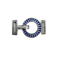 Collier tendance inaltérable plaqué rhodium, avec bouton perle, en argent sterling 925 de luxe, zircon bleu, fermoir à perles, bijou de sac