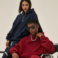 Hoodie Pria Kasual Streetwear Oversize Trendy Bahan Katun Berkualitas Tinggi dengan Sablon Logo Custom Bordir OEM ODM