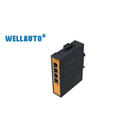 WELLAUTO AU7 149-PNT22-TCP Gateway de Comunicación Modbus-TCP/Profinet-RT/Modbus-RTU a Modbus con 4 Puertos RJ45 IP20