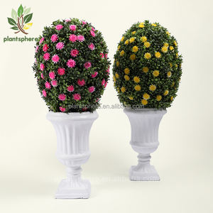 Bolas de Topiario de plantas artificiales con flores, bola UV-Anti <span class=keywords><strong>Aglaia</strong></span> Odorata para balcón al aire libre, patio trasero e interior, decoración de boda para el hogar - Product Image 1
