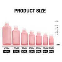 Flacon compte-gouttes d'huile essentielle en verre de peinture personnalisée Flacon à sérum à épaule ronde rose le plus vendu