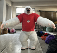 Costume de gorille gonflable géant, tenue de mascotte de gorille réaliste avec souffleur d'air et ventilateur à piles pour fête d'adultes, Halloween