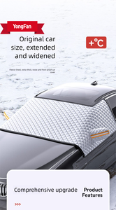Housse de voiture demi-couvrante, pare-soleil, imperméable, protection contre la neige et la poussière, anti-gel hivernal, pour la partie avant de la voiture - Product Image 2