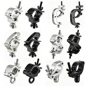 OEM Aluminum Stage Light <b>Clamp</b> with Custom Laser Logo 500kg Load Approved Heavy Duty Truss Hook Manufacturer - Product Image 1
