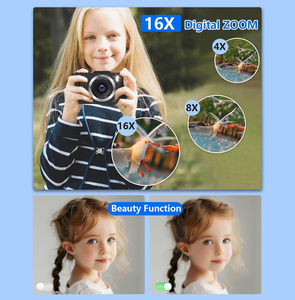 Cámara Digital <span class=keywords><strong>4K</strong></span> para Niños, Cámara Compacta de 48MP con Zoom de 16X, Antivibración y Tarjeta de 32GB - Product Image 4