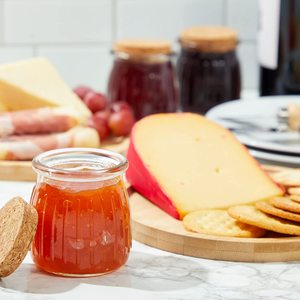 Venta caliente pequeña botella de vidrio transparente para plantas carnosas con tapa de PE de extremo abierto fácil para comida de bebé gelatina yogur pudín botella contenedor - Product Image 3