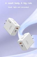 Pengisi Daya Dinding USB 120W QC3.0 Super Cepat, Adaptor Catu Daya Pengisian Cepat 6A, Kabel Data USB C, Kabel Tipe C, Colokan Pengisi Daya Ponsel