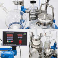 Fabricant de réacteurs en verre à double enveloppe TOPTION 1-200L pour les opérations de distillation et d'extraction