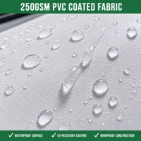 Abri de voiture écologique coupe-vent, garage, structure en acier noir, tente pliante portable EZ 10'x10' pour extérieur, 4 panneaux amovibles