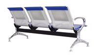Eusokon EU-813 Chaise d'attente de haute qualité pour hôpital médical de luxe à 3 places avec matelas en PU certifié SGS Garantie 1 an