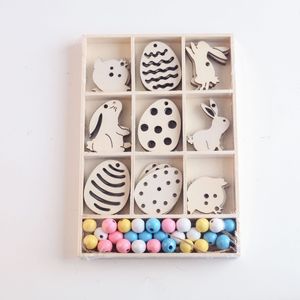 Easter DIY Kit Wooden Laser Cut <b>Decorations</b> For Kids Non Toxic Indoor Craft Set With Beads And Ornaments Spring Home Decor - Product Image 3
