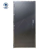 Puerta de Entrada Moderna de Acero Inoxidable con Cerradura Inteligente para Casas de Lujo, Uso en Exteriores y Salas de Estar