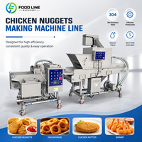 Ligne de production de nuggets de poulet personnalisée, ligne de friture continue à économie d'énergie