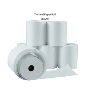 Factory Custom 80 X40 wasserdichtes, beschichtetes, einlagiges Jumbo-Rollen-POS-Registrierkassen-Thermopapier