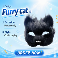 Masque de renard en PVC personnalisé pour Halloween, anniversaire, fête de remise de diplôme, accessoires de déguisement pour l'extérieur