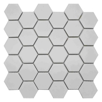 Carrelage en porcelaine hexagonal rose mat, carrelage mosaïque en céramique pour mur d'hôtel