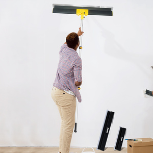 Chuyên nghiệp công nghiệp lớp vách thạch cao skimming Blade Set với squared trowels và mở rộng cực vật liệu thép không gỉ - Product Image 4