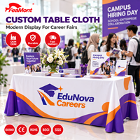 Housse de table ajustée FEAMONT 4ft 6ft 8ft, Nappe personnalisée avec logo pour Campus, Recrutement, Foire d'emploi, Événement, Présentation – Fournisseur en gros
