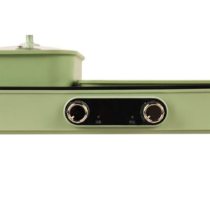 Estación de Barbacoa Eléctrica 2 en 1 de Tamaño Familiar Premium con Revestimiento Antiadherente para Asar en Interiores y Exteriores y Olla Caliente - Product Image 3