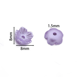 Abs Flower Beads Middle Size Diy Jewelry Accessories For Bracelet Making Wholesale - Product Image 2