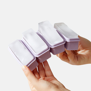Moule à glace en silicone rectangulaire, 4 cavités, pour friandises glacées, bac à glaçons long avec couvercle, moules à blocs de glace - Product Image 3