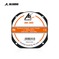 AK-380 meilleur prix 1.5 pouces Tweeter en aluminium 80W RMS, diaphragme en titane, Tweeter à balle Audio de voiture