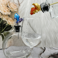Bouchons métalliques en forme de poisson 3D, outils de Bar, tête d'animal, fonction créative en alliage, aérateur de vin, verseurs de bouteilles pour cadeau de père
