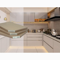Matériau écologique anti-usure, anti-rayures, haute résistance pour la décoration intérieure et les meubles, panneau SPC en aluminium