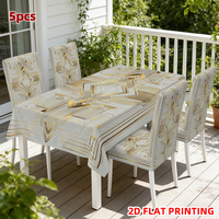 Housse de chaise de salle à manger Kongyu Home Textiles en Spandex extensible, motif géométrique Art Déco doré, ajustement universel élastique, vente en gros