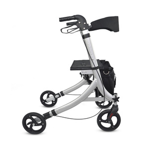 <strong>Smallest</strong> Lightweight Aluminum <strong>Walker</strong> with Wheels for Elderly - Product Image 3