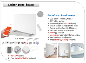 Nhà treo tường hồng ngoại bức xạ Trần Bảng điều khiển carbon tinh thể điện nóng Bảng điều khiển với cảm ứng điều khiển nhiệt cho nhà - Product Image 5