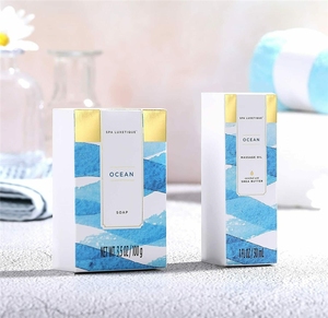 Panier-cadeau de <span class=keywords><strong>spa</strong></span> parfum océan pour femmes, 12 pièces, ensemble pour le corps avec huile de massage et bombes de bain - Product Image 4