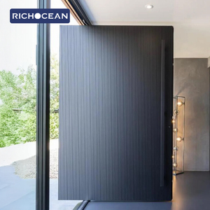 Puertas Principales Pivotantes de Aluminio Blanco para Exteriores, Diseño Moderno RICHOCEAN, Puertas de Seguridad Frontales para Casas - Product Image 2