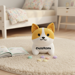Porte-clés en peluche mignon Kawaii de 10 cm, adorable chiot Corgi, jouet en peluche - Product Image 3