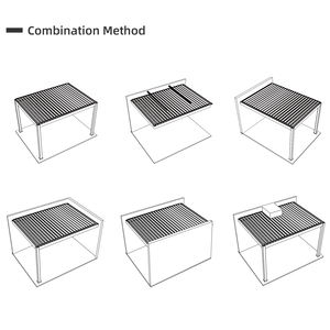 عريشة خارجية 3x3m 6x4m OEM سقف بمحرك باجولا ألومنيوم بيولوجي أكشاك مناخية عريشة - Product Image 6
